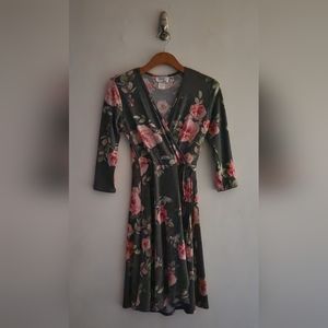 Vintage Jody California Floral Wrap Dress
